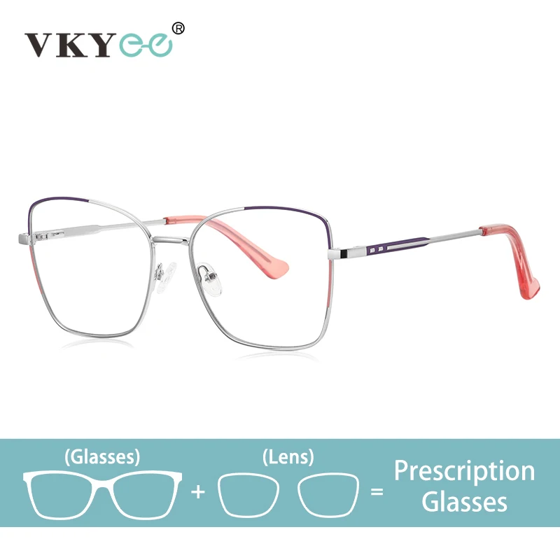 

VICKY New Fashion Large Frame Geometric Simple Anti-blue Light Glasses Can Be Customized Prescription Photochromic PFD3062