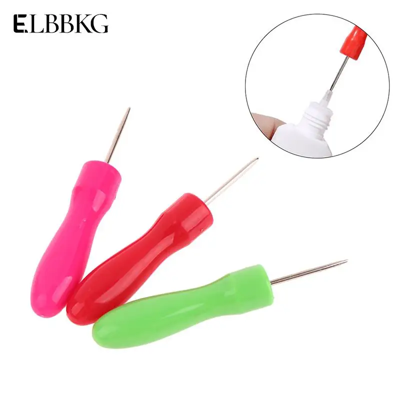 3Pcs Lash Glue Bottle Blocking Needle Replacement Eyelash Extension Glue Mouth Head Special Plug Caps Opener Makeup Tools