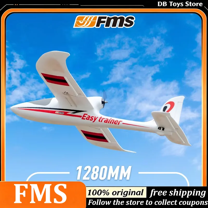 FMS 1280mm Easy Trainer V2 Tourist RC Airplane Fixed Wing Foam Glider 4CH MODE2 PNP For Beginner 4CH RC Plane MODE2 PNP / RTF