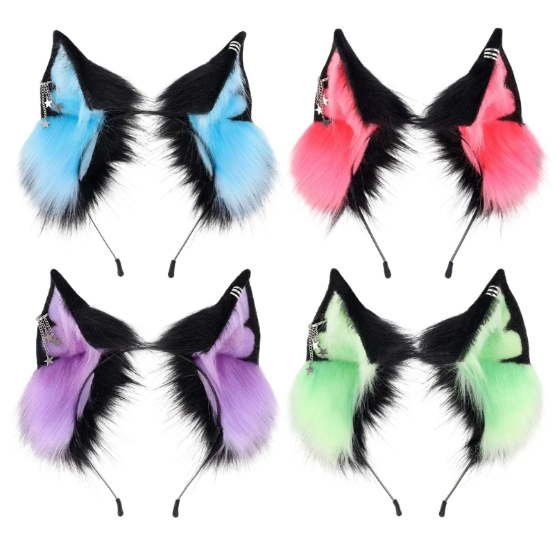 diadema-felpa-con-pinza-para-con-oreja-animal-realista-49md-con-diseno-gatos-para-cosplay-diario-verde-purpura