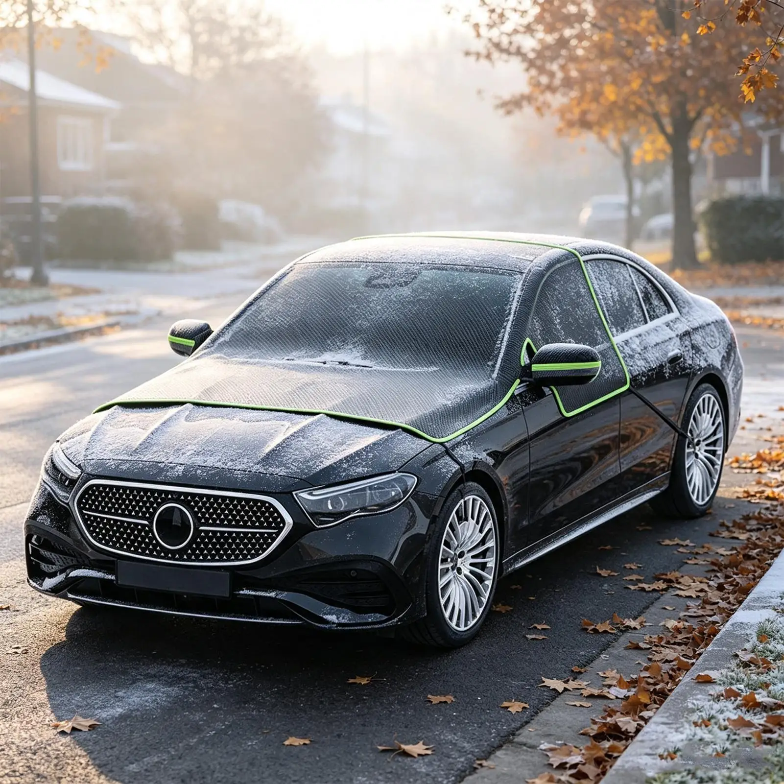 Car Windscreen Cover Foldable UV Protection Anti-Frost Extra Thick Winter Car Windshield Cover For Sedan Hatchback Commercial