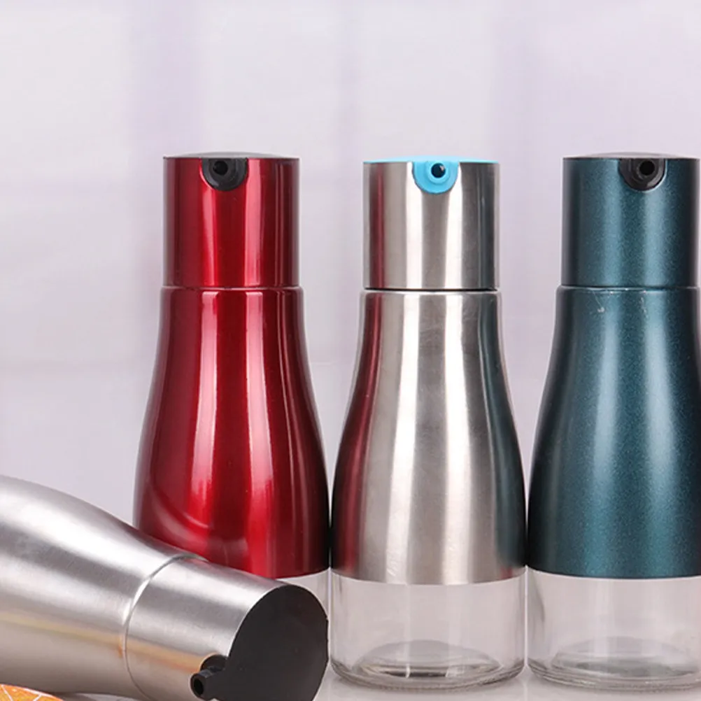 Stainless Steel Oil Dispenser Leakproof Polished Surface Kitchen Use Sealing Sauces Olive Oil Soy Sauce Vinegar Bottle