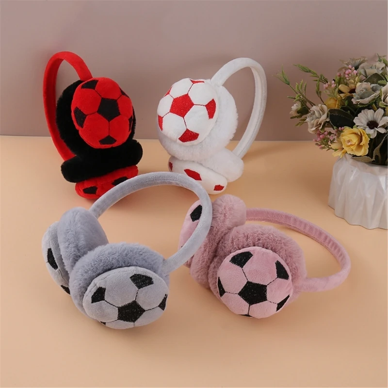 Unisex Soccer Ear Covers Plush Cold Weather Earmuffs Fashionable Ear Muffs