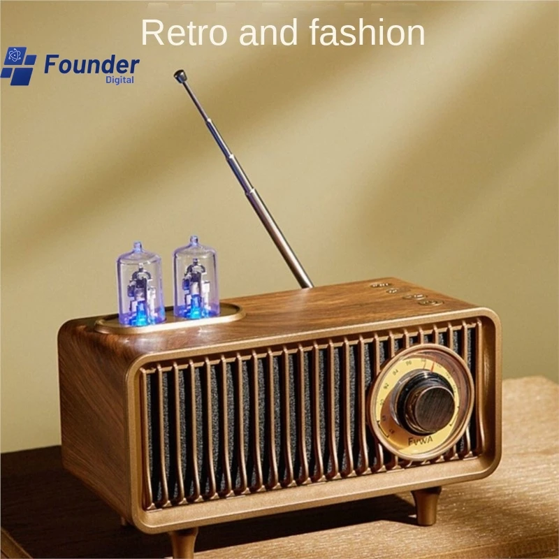 

3C Founder Retro Bluetooth Speaker Nostalgic Gallbladder Atmosphere Light Design Ornament Portable Bass Radio Built In Battery