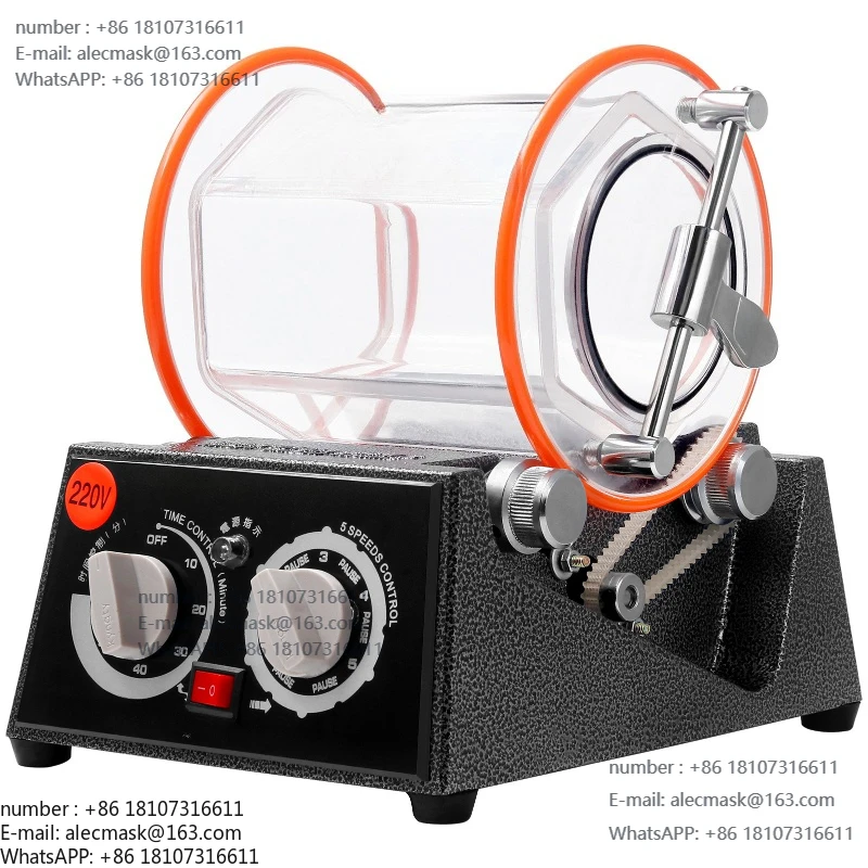 

Roller Polishing Machine Small Gold and Silver Jewelry Polishing Roller Barrel Jewelry Walnut Copper Coin Grinding Deburring