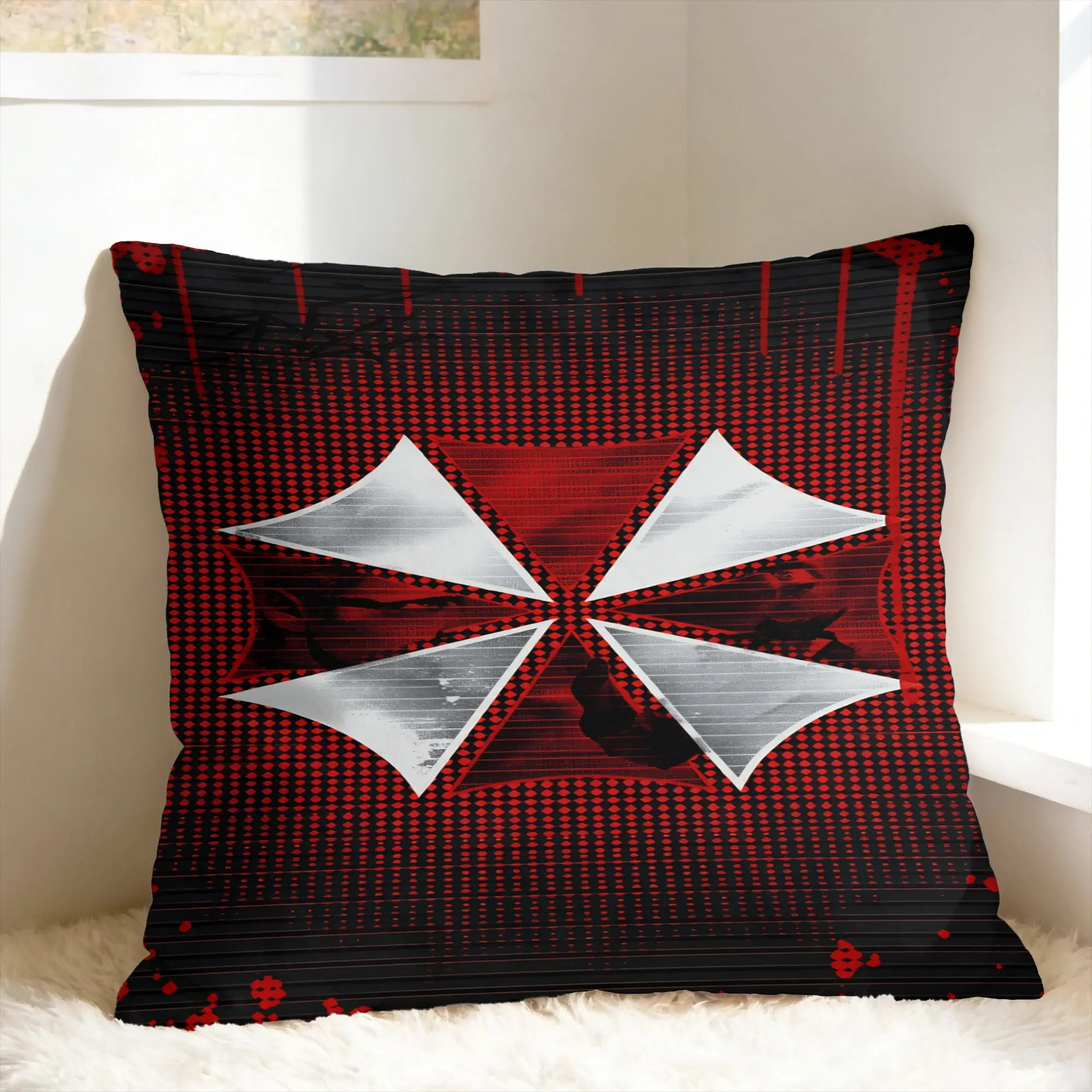Umbrellas Corporations Japan Horror Game Pillow Case  Comfy Pillow Cover For Couch Sofa Bedroom Novelty Pillowcases