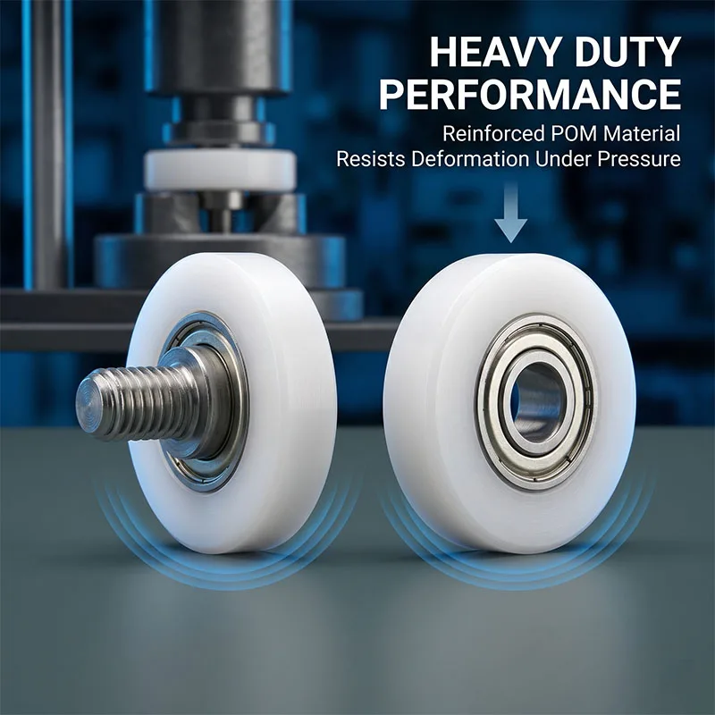5pcs POM Coated Bearing Roller 10mm Plastic Bolt Bearing 683ZZ BS68310-3C1L4M3 M3 External Screw Nylon Wheel 10xM4 Drawer Pulley