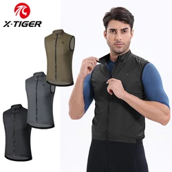 X-TIGER Lightweight Vest Jacket Men Jerseys Portable Storage Windproof Cycling Sleeveless Jersey Bicycle Clothing Breathable