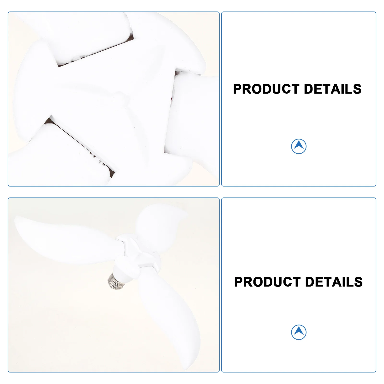 

1pc Three-Leaf Ball Lamp Folding Fan Structure Ceiling Indoor Home 3-Blade Light Translucent Bright Natural