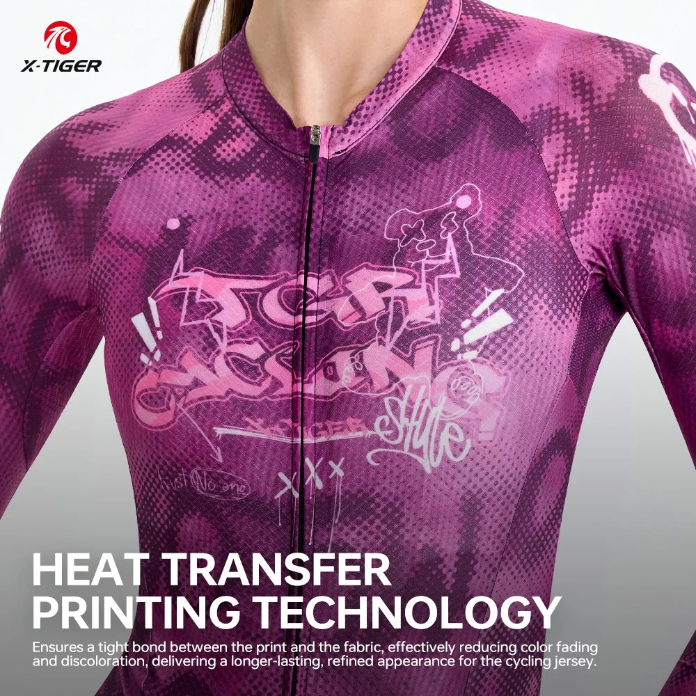 X-TIGER Women Cycling Jersey Slim Fit Breathable Quick-drying Cycling Jersey Pro MTB Road Bicycle Cycling Jersey with 3 Pockets