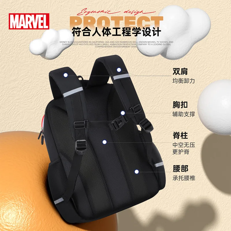 Sac à Dos d'École Disney Spider Man pour Garçon et Fille, Grande Capacité, Cadeaux pour Enfants, Nouvelle Collection