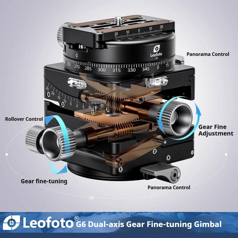 

Головка Leofoto G6 Dual-Panoramic для вертикальной съемки большого формата, для архитектурной, пейзажной, макро- и натюрмортной фотографии