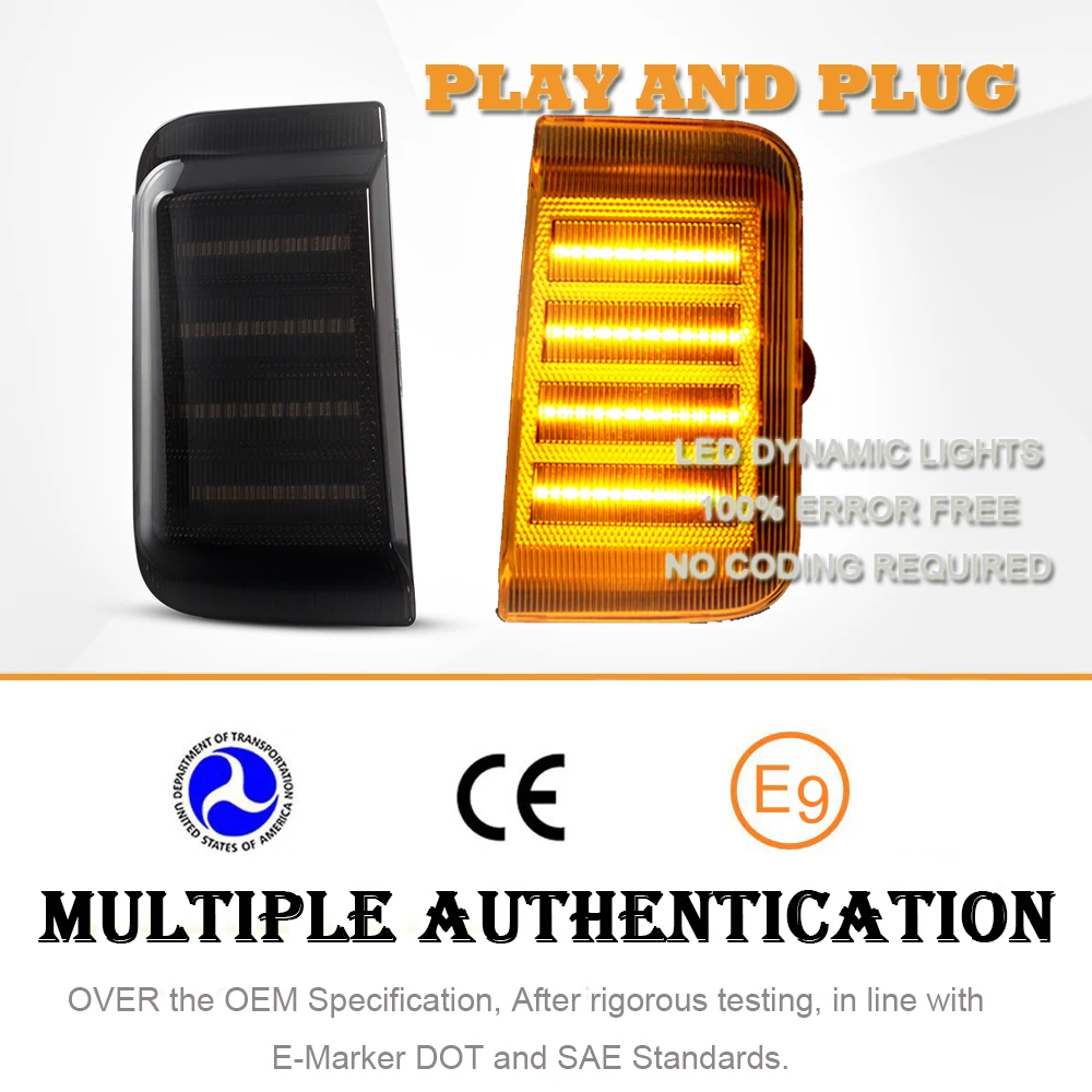 LED Dynamic Amber Side Mirror Turn Signal Lights for Fiat Ducato Citroen Jumper Relay Peugeot Boxer RAM Promaster Car Styling