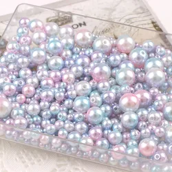 30g Mix Size Mermaid Color Acrylic Pearl Loose Spacer Beads For Jewelry Making DIY Necklace Bracelet Earrings Other Decors
