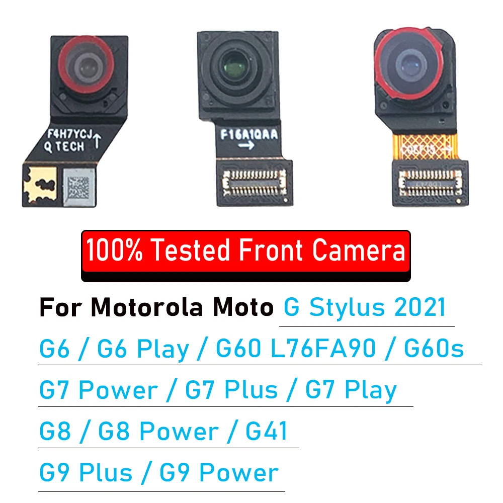 

Tested Front Small Facing Camera Module Flex Cable For Motorola Moto G Stylus 2021G6 Play G8 Power G9 Plus G41 G60s G7 Power