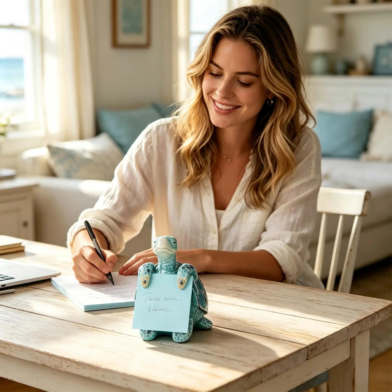 sticky-notes-dispenser-resin-sea-turtle-statue-with-sticky-notes-memo-pad-dispenser-animal-figurine-for-teachers-students-home