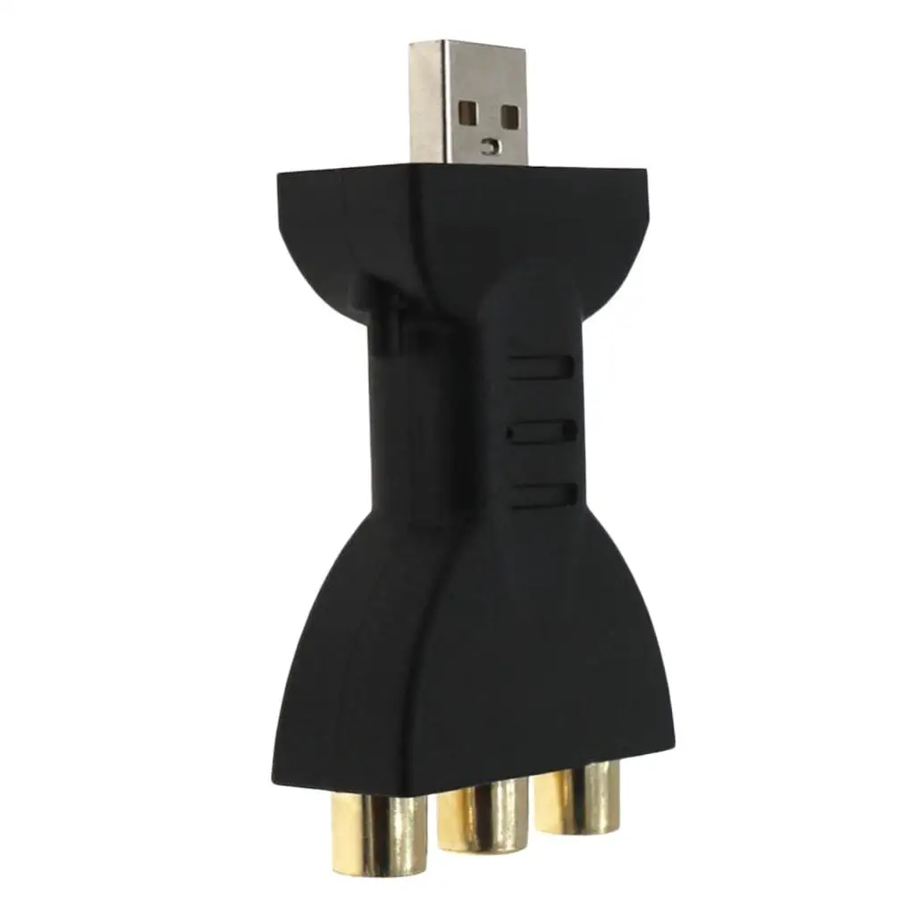 RCA to USB Audio Video Adapter Lightweight PVC AV Converter Cable Cord for Seamless Media Transfer to Laptop or TV