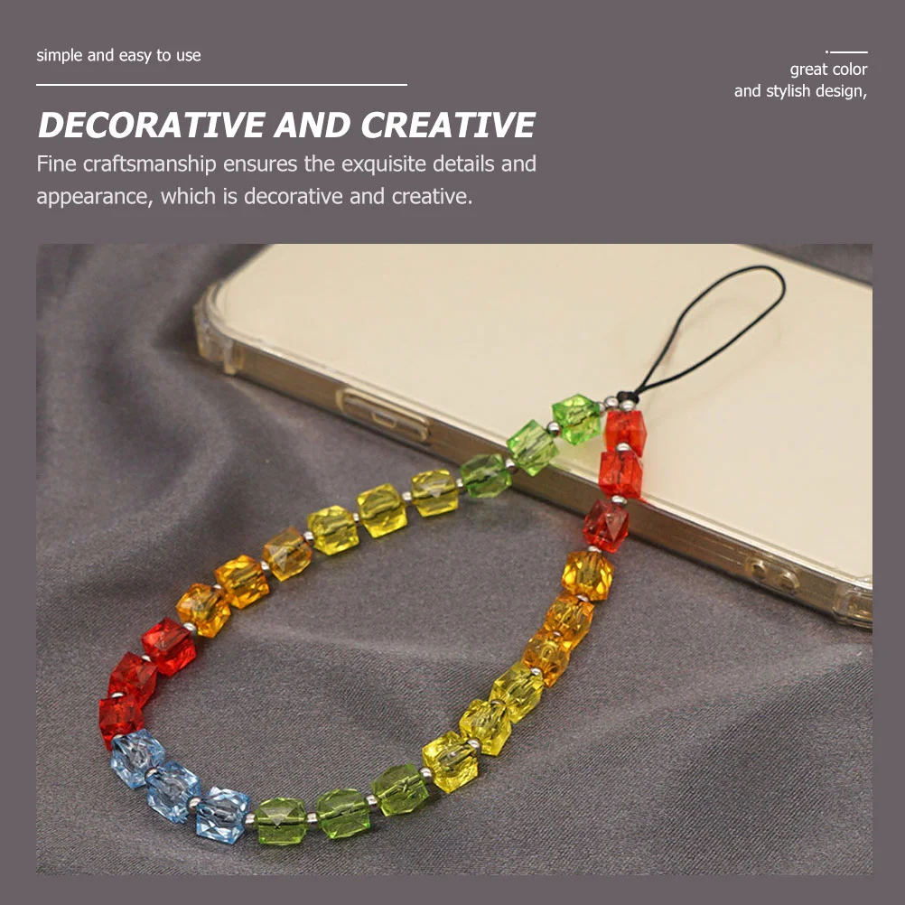 Mobile Phone Chain Lanyard Attractive Decorate Accessory Crystal Hanging Wrist Stylish Strap