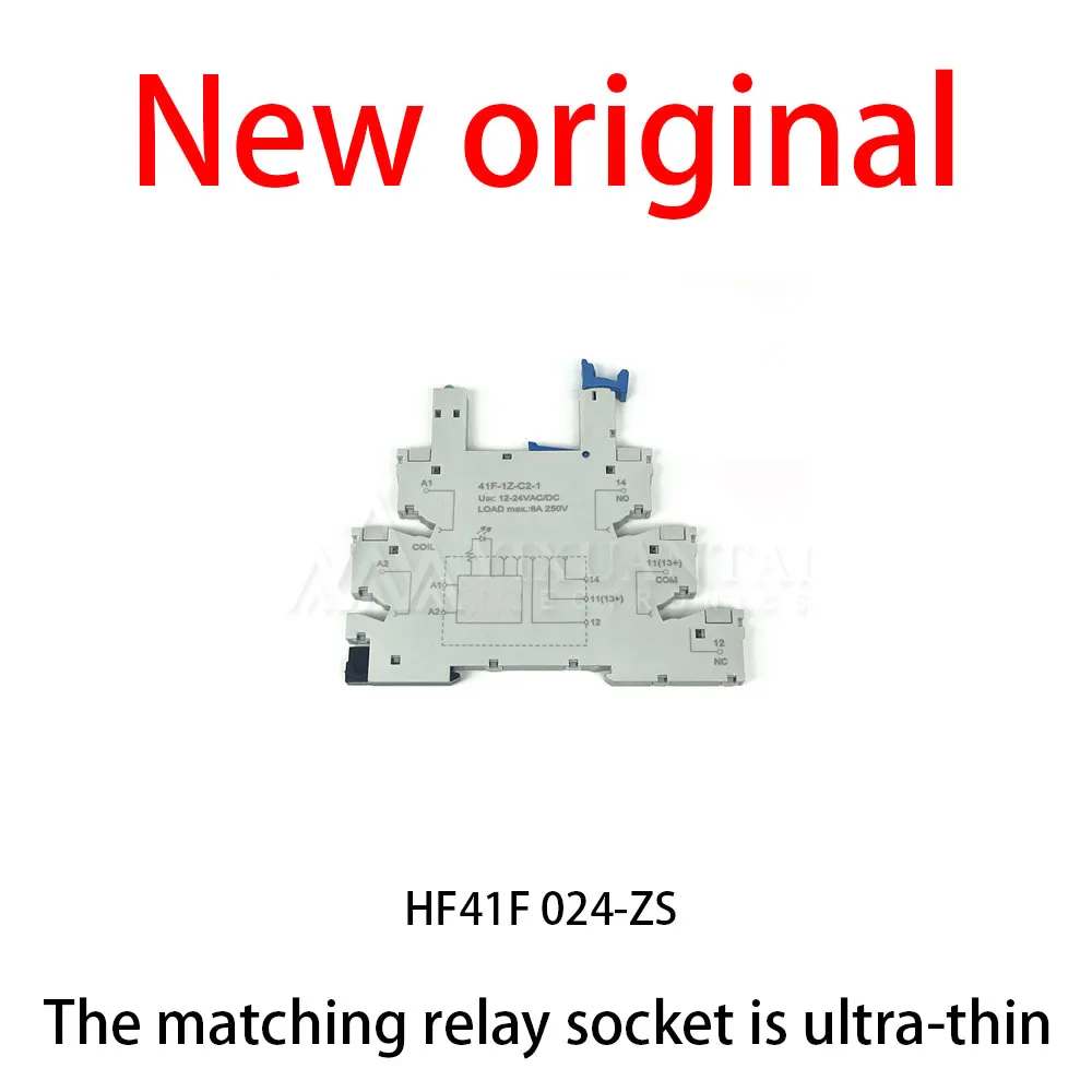 1Pcs/Lot New original HF41F 024-ZS The matching relay socket is ultra-thin