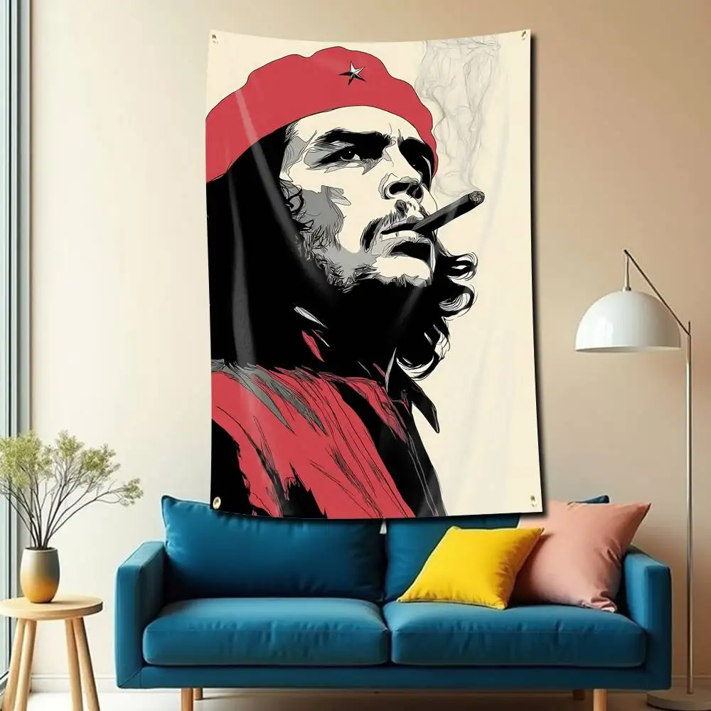 Revolutionist Che G-Guevara Flag Tapestry Banner for Bedroom Living Room Outdoor Camping Custom