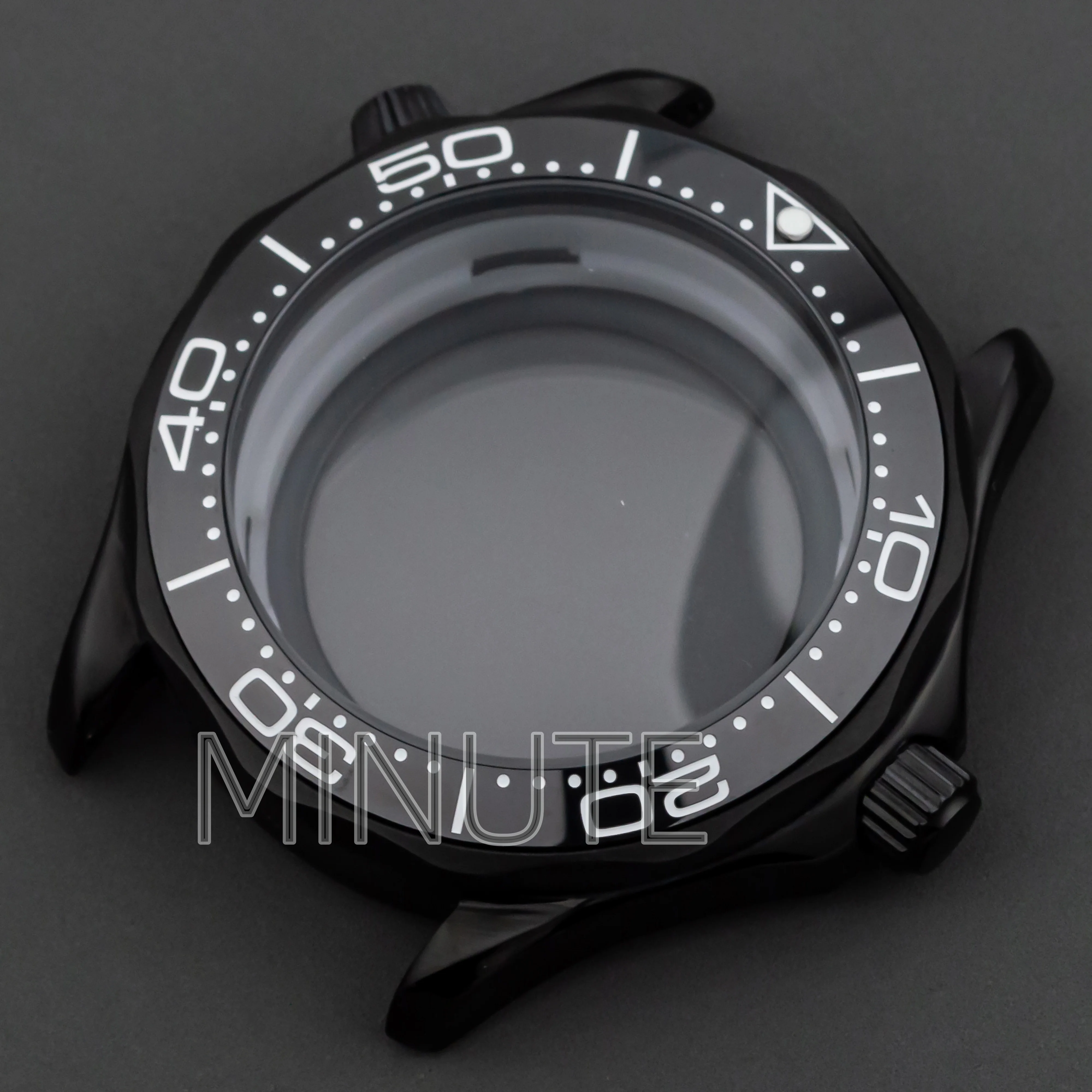 NH35 Case 10bar Waterproof 316L Steel 41mm Watch Case for Seamaster 300 Watch Parts Case+Bezel fit NH35/36 Mechanical Movement