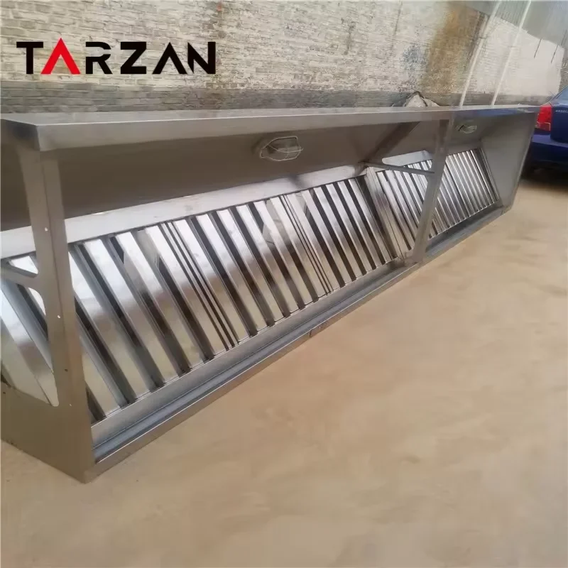 تخصيص مطعم المطبخ طباخ هود جزيرة شفاط المطبخ استخدام مرشح شفاط المطبخ الفولاذ المقاوم للصدأ التجاري