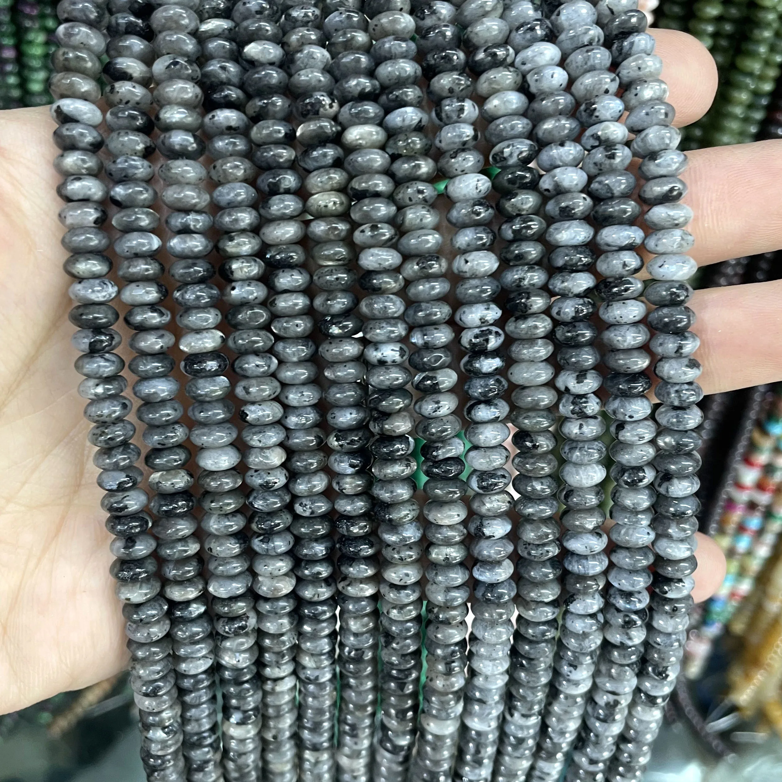 3X6MM Naturstein Rondelle Quarz Achat Türkis Runde Zwischenperlen für Schmuckherstellung DIY Armband Halskette Zubehör – Detail 11