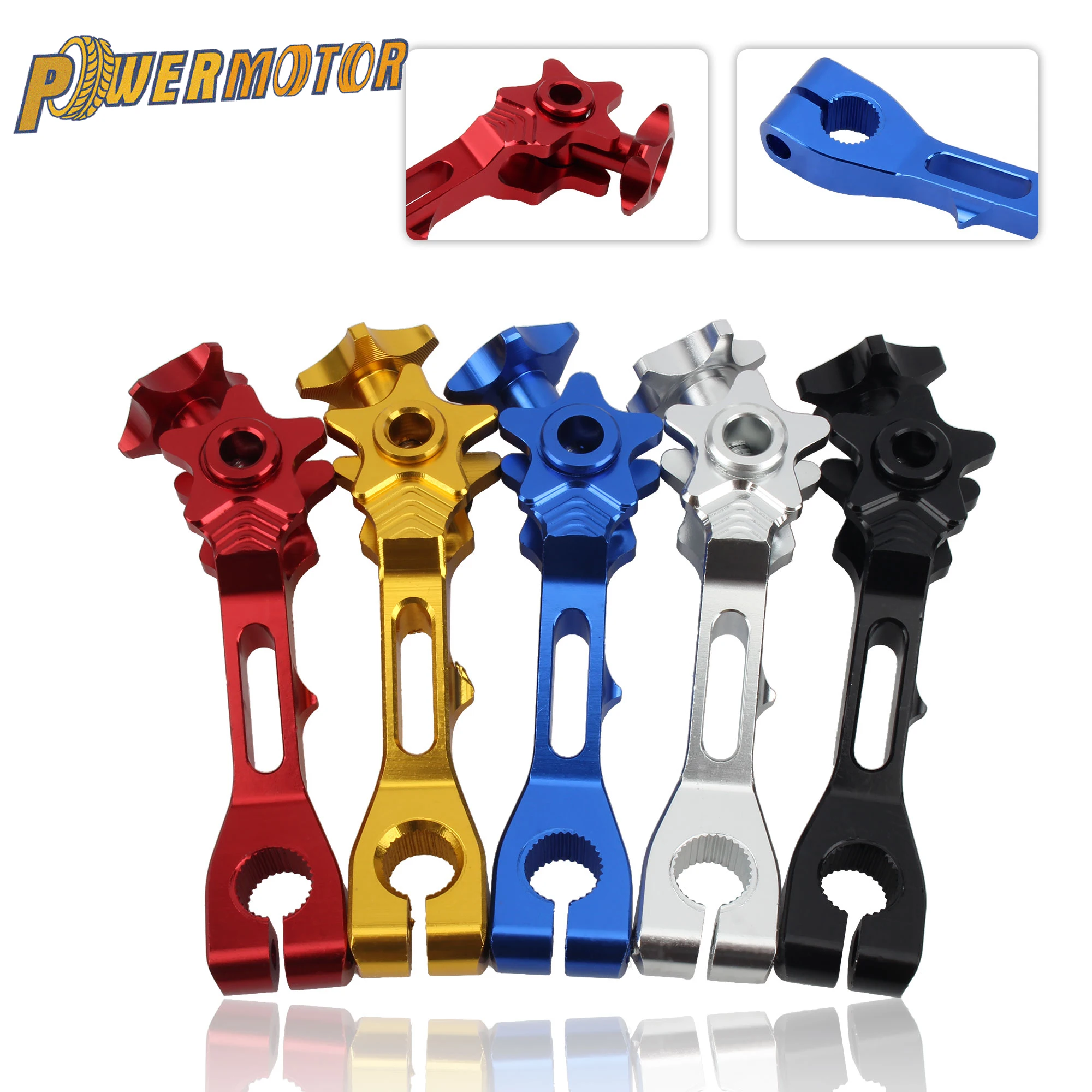 Palanca de ajuste de tensión ajustable del brazo basculante del freno trasero de aluminio CNC Universal para accesorios de motocicleta todoterreno Racer