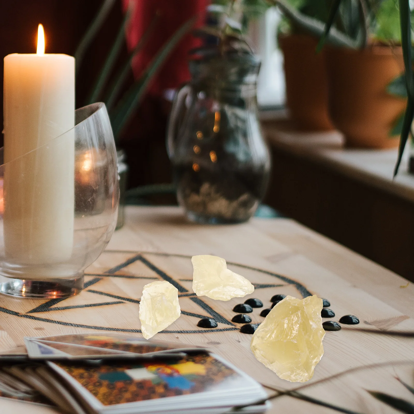 

1 Bag Crystal Stone Ornament Set Exquisite Craftsmanship Warm Office Desktop Tabletop Decor Gift Idea Decorative