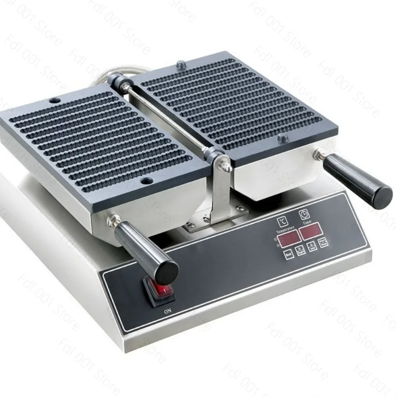 Commercial Electric Waffle Maker Machine, Stainless Steel Body Non‑Stick Surface for Crispy Waffles Cookies
