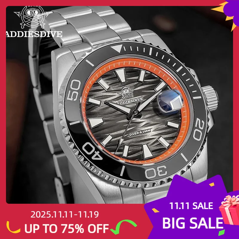 

ADDIESDIVE 2025 New Dress Men's Watch 41mm Waterproof 20Bar Luxury Quartz Wristwatch BGW9 Luminous 316L Stainless Steel Watches