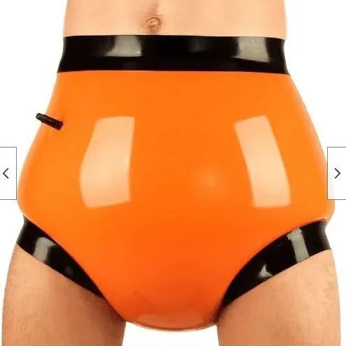 

New popular sexy men's underwear underwear latex clothing gel shorts