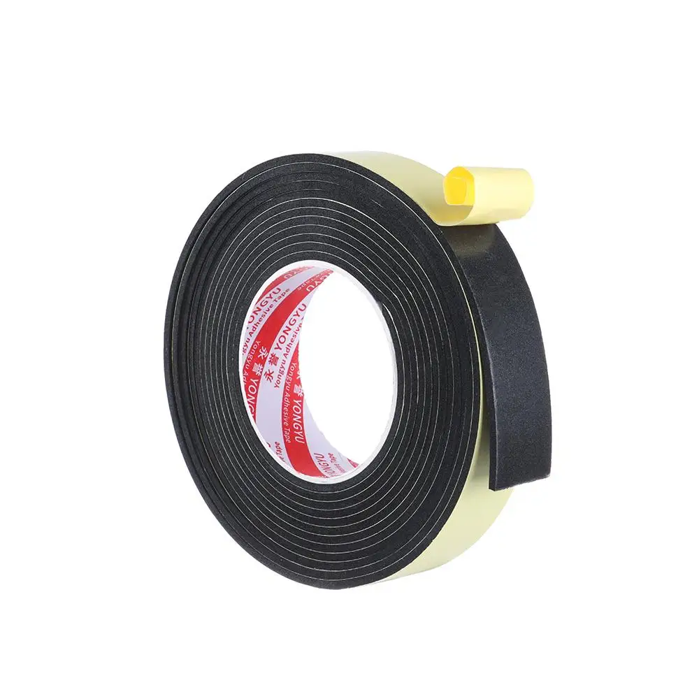 Hardware Sound insulation Weather Stripping Window Door Foam Sponge Single Sided Adhesive Rubber Strip Tape Seal Strip