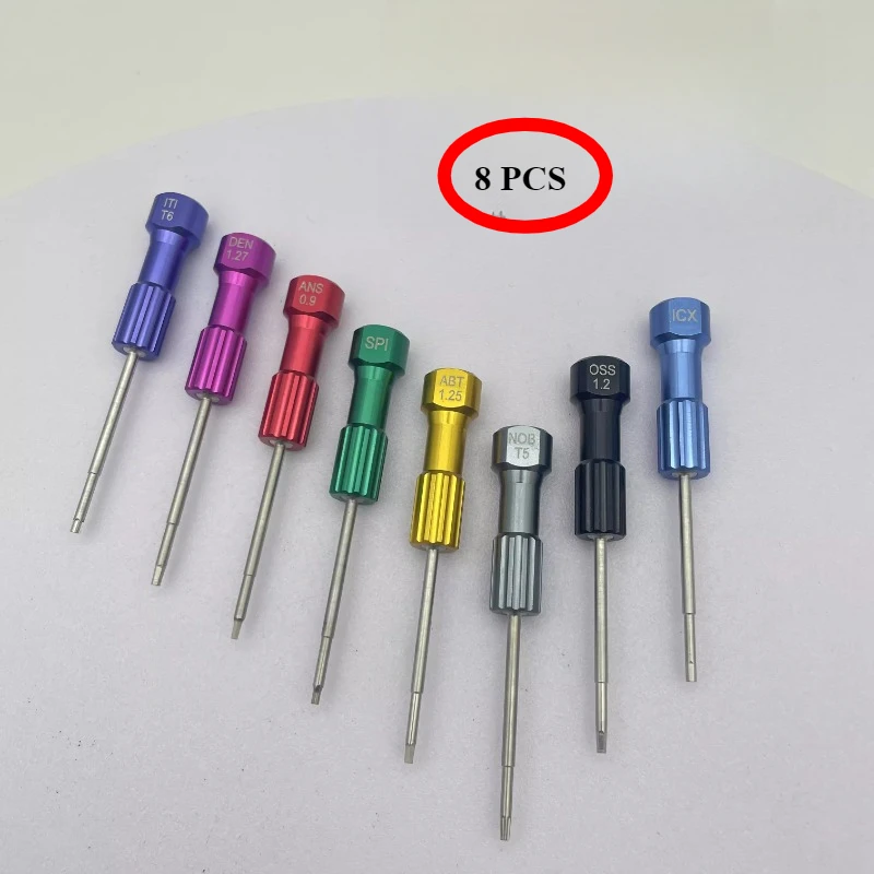 

8pcs Dental Laboratory Stainless Steel Implant Micro Screwdriver Tools Kit Supplies Instrument Accessoire Equipment Materials