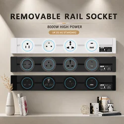 Wandsteckdose EU UK FR Korea Standard Home Küche Badezimmer Büro Wandsteckdosen Stecker Adapter Weiß Schwarz