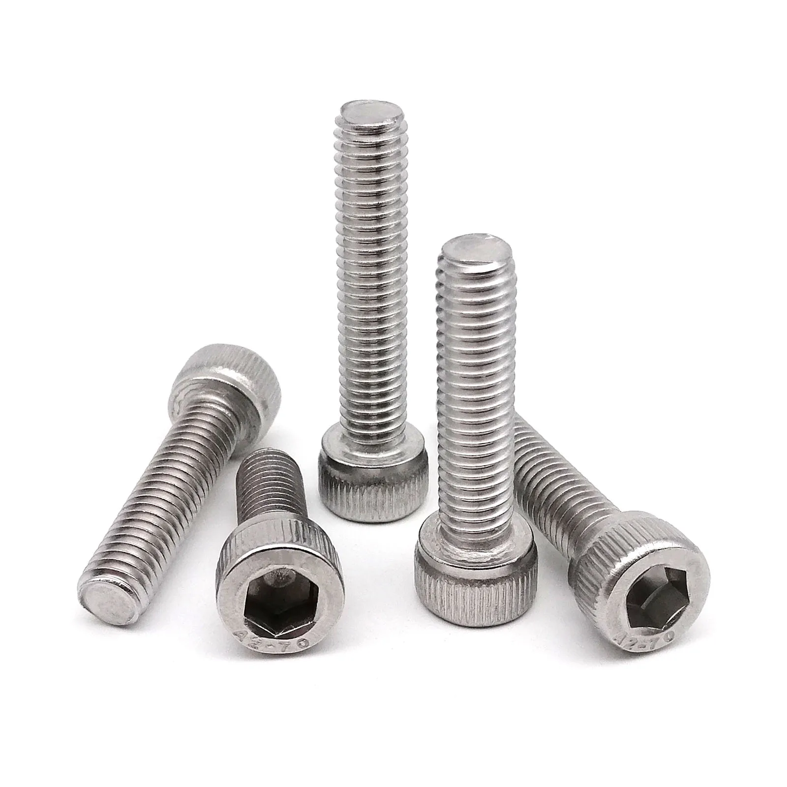 HZYUEGOU M2 M2.5 M3 M4 M5 M6 M8 304 A2-70 Edelstahl DIN912 Sechskant-Innensechskant-Schraube Länge 4-100mm – Detail 2