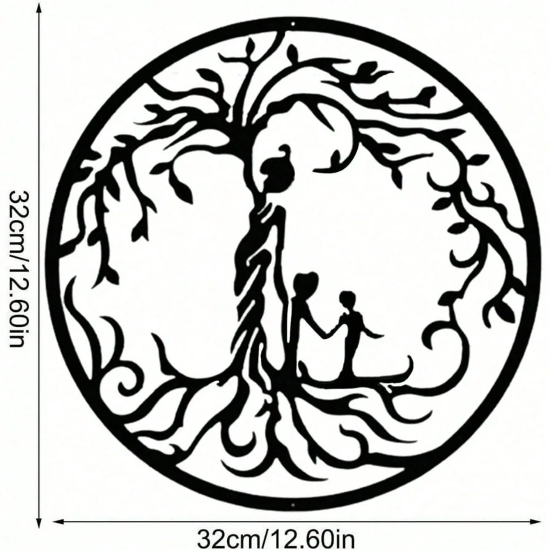 Tree of Life Boho Metal Wall Art, Handmade Iron Wall Hanging Home Decor & Gift