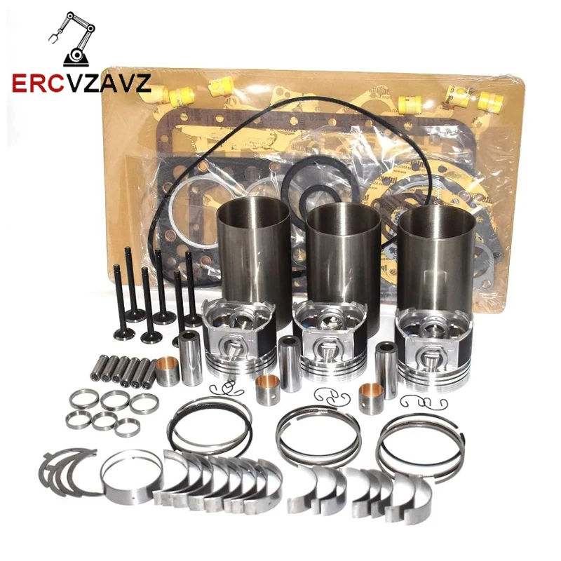 

3D76E 3TNV76 Engine Rebuild Kit for John Deere1435 X495 X950R Tractor VIO25 SV20 Excavator Yanmar Cat 301.7D 301.7DCR Engine