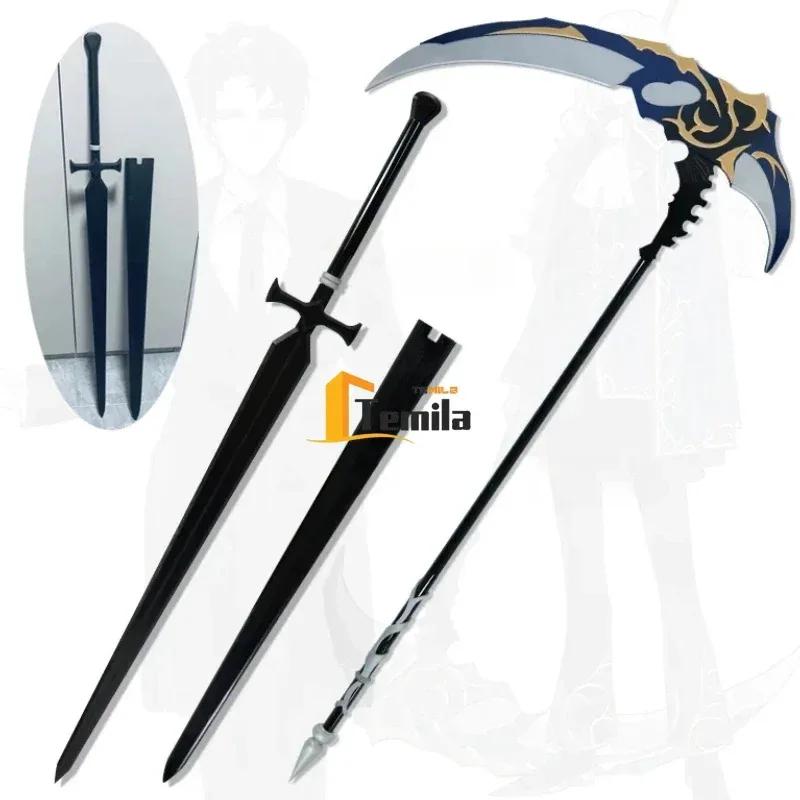 CyCos Library of Ruina Durandal Roland Weapons wooden wood swords scythe sickle stage Cosplay party Costume props Comic-con show - view 5