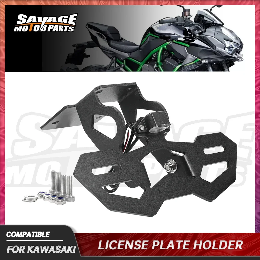 For KAWASAKI ZH2 Z H2 SE License Plate Holder Motorcycle Accessories Tail Tidy Number Plate Bracket LED Light Fender Eliminator