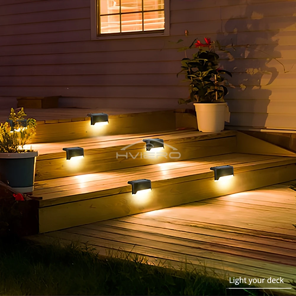 1/4PCS Solar LED Wall Light Outdoor Waterproof Garden Night Light For Stair Fence Villa Campus Farm Park Residential Yard Landsc