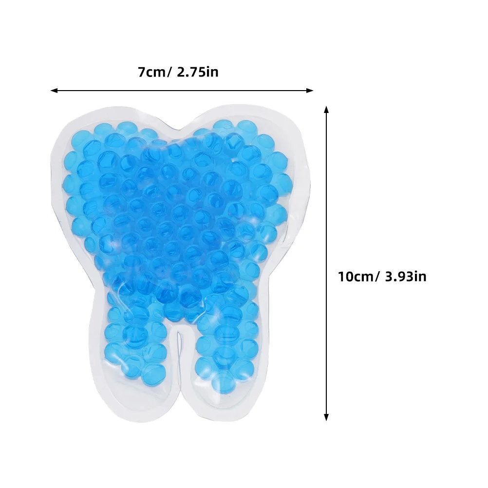 Paquete de hielo de Gel de 4 piezas para adultos, paquete de hielo de colores para el cuidado de lesiones, con forma de diente, portátil, refrigeración Dental para el hogar