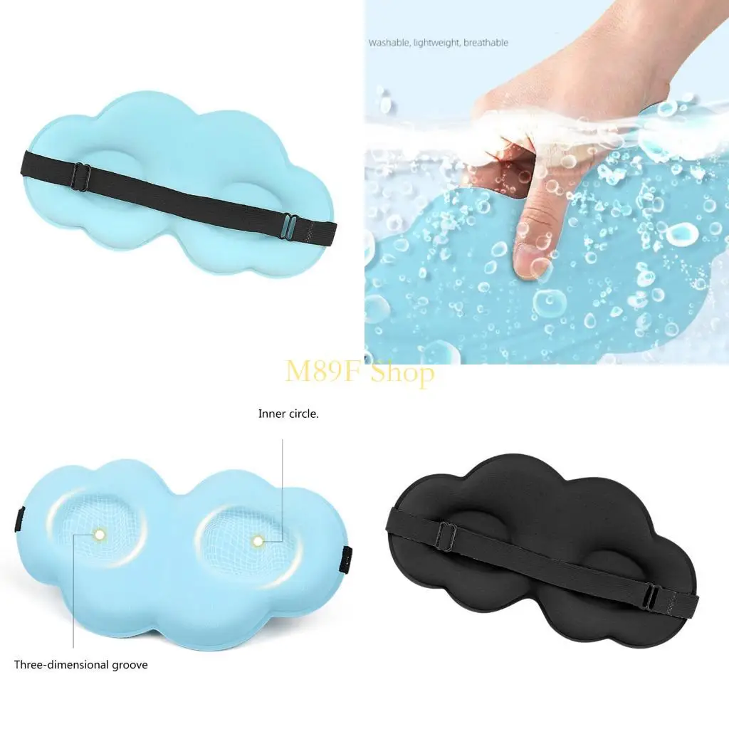 M89F 3D Eye Masks Cover With Customizable Fit Breathable Fabric For Light Sensitivity Travel Worker