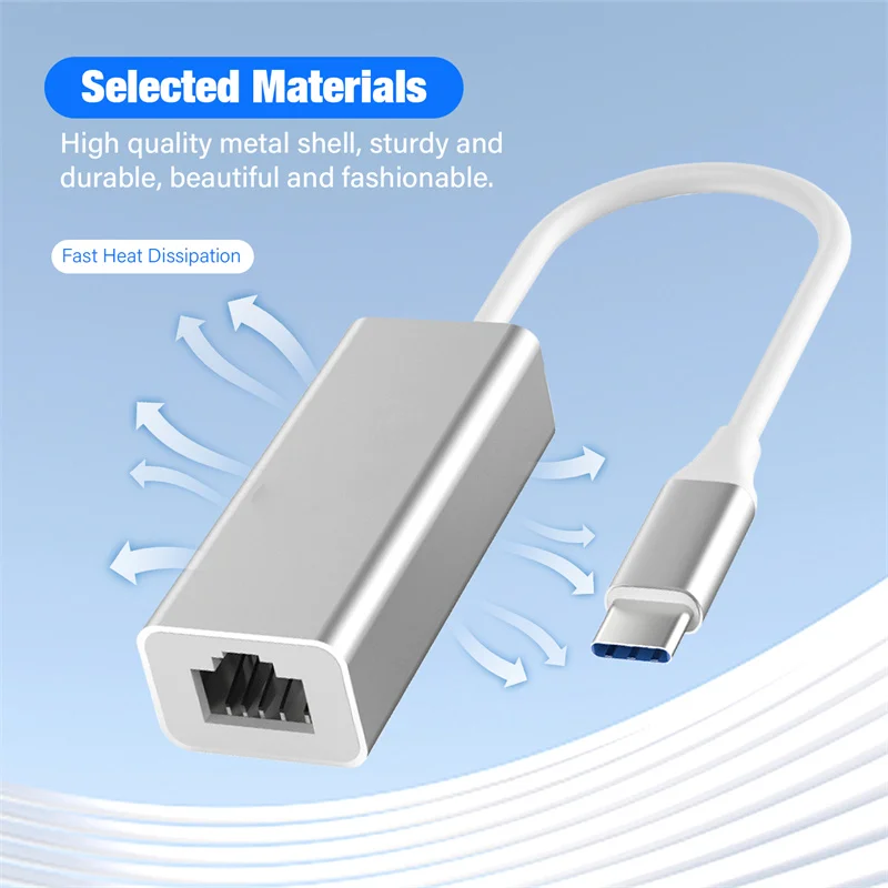 High quality USB 3.0 1000Mbps Network Card Type C USB to RJ45 Converter Gigabit Ethernet Lan Adapter for Nintendo Switch Macbook