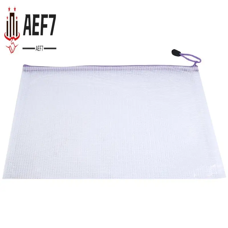 

AEF7-12PCS A4 Plastic Zip Wallets A4 Zip Lock Bags Document Folders Waterproof Travel Storage Pouch