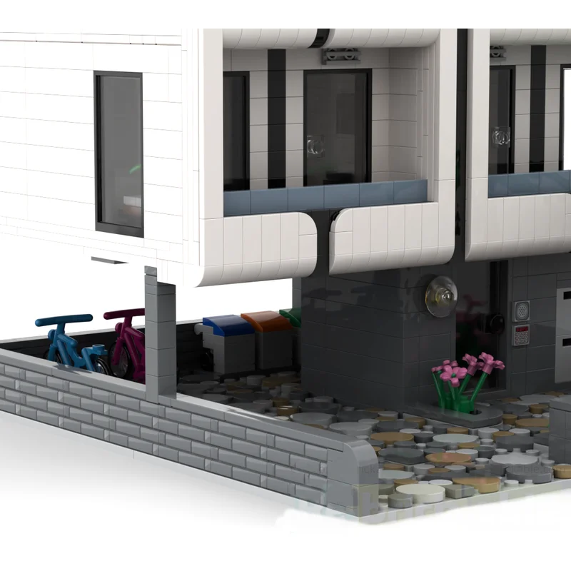 مدينة شارع عرض Moc اللبنات شقة مجمع وحدات نموذج التكنولوجيا الطوب DIY الإبداع لعب لهدايا العيد #2