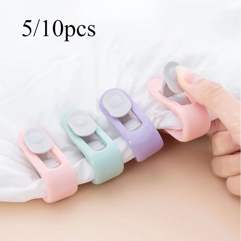 Quilt Fixer Non-marking and Pinless Home Use Four Corners Quilt Cover Fixing Pegs Quilt Cover Anti-runner Foot Bed Sheet Clip