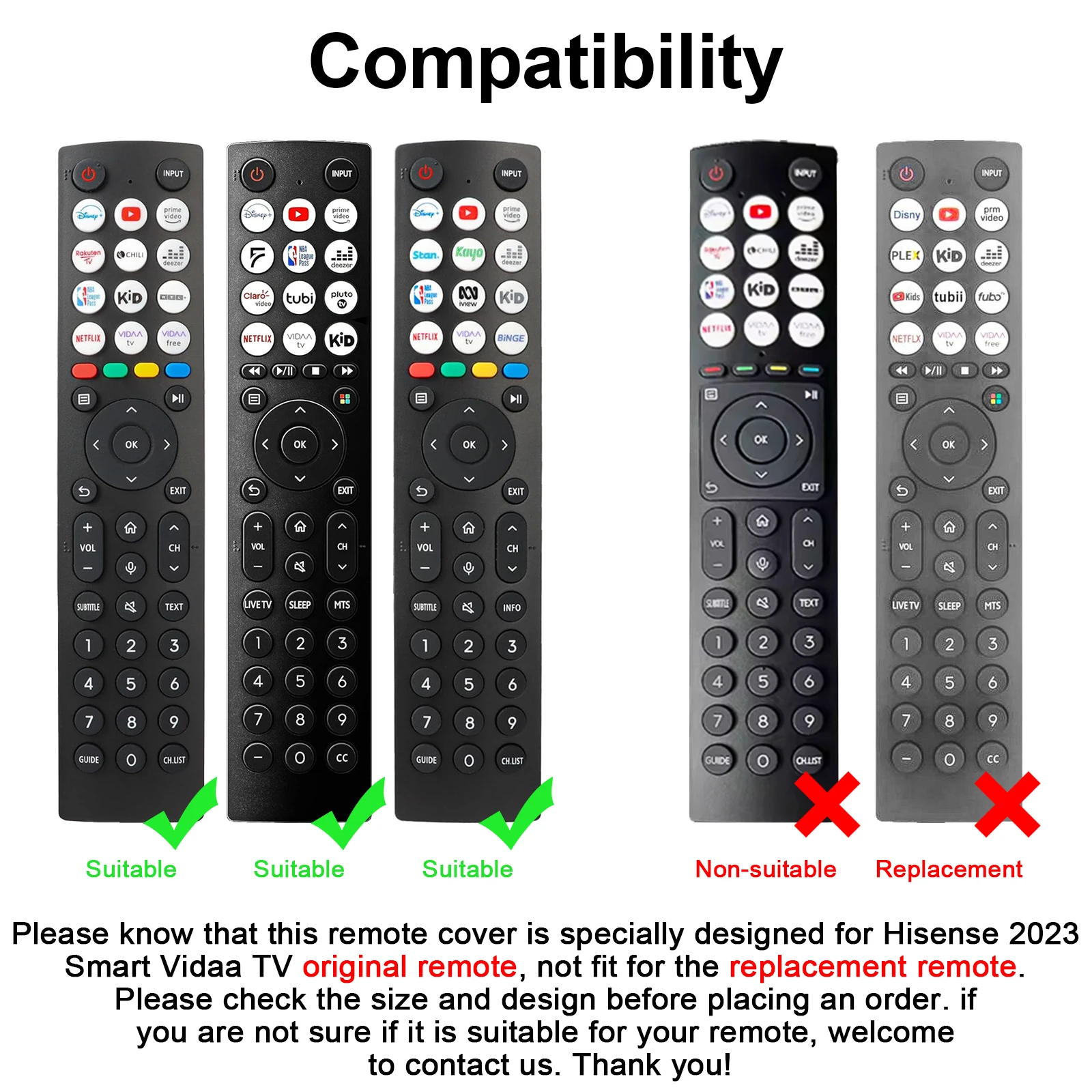 Silicone Case Fit for Hisense Smart Vidaa TV remote control EN2J36H EN2F36H EN2D36H ERF2N36H Protective Sheath Cover Anti-Slip ﻿