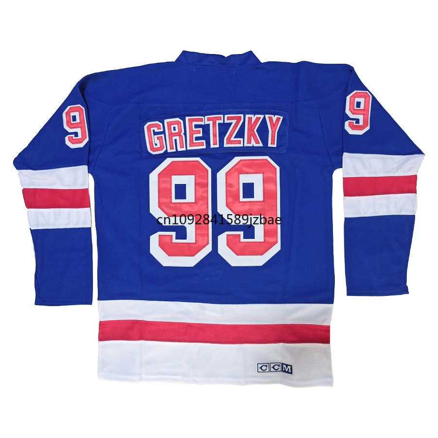 Wayne Gretzky Jersey American New York Retro Eishockey-Trikots 11-Marks-Messsier-Trikot, komplett genähter Sportpullover, US-Herren M-3XL