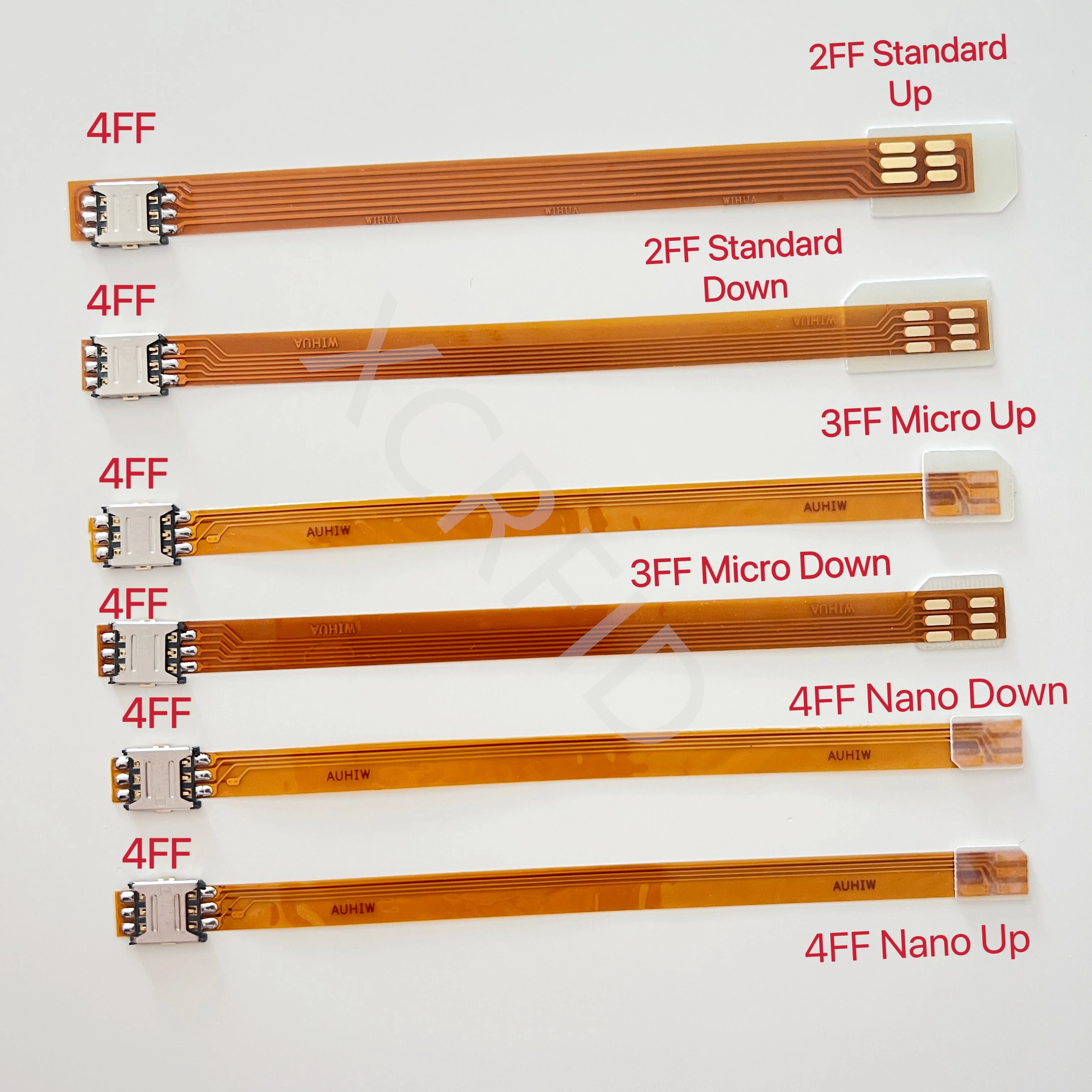 نانو 4FF بطاقة Sim محول FPC تمديد كابل إلى نانو 4FF مايكرو 3FF القياسية 2FF Sim Usim بطاقة محول تحويل الخط